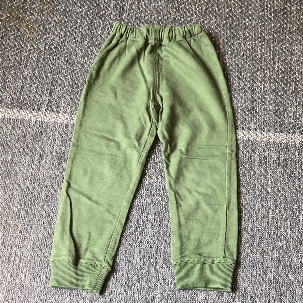 Kids Olive Green Jogger Pants